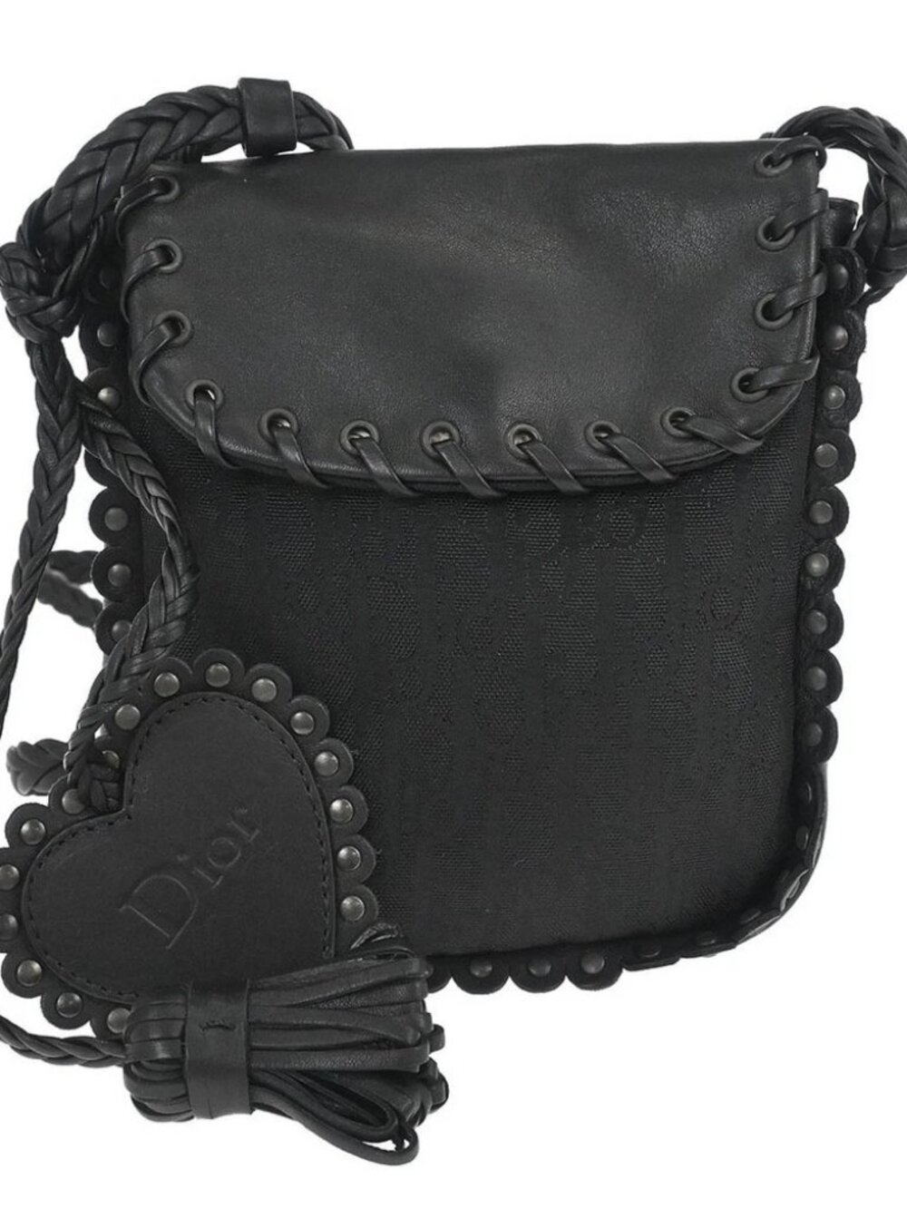 Christian Dior Black Trotter Ethnic Shoulder Bag